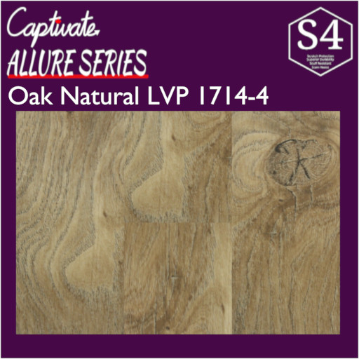 Captivate Flooring Allure Series Oak Natural LVP 1714-4